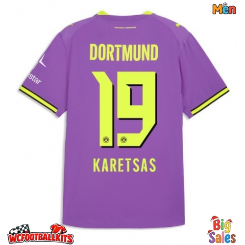 Borussia Dortmund Konstantinos Karetsas #19 Replica Third Stadium Shirt 2026-27 Short Sleeve